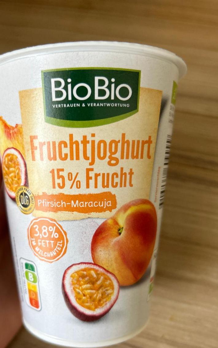 Фото - Fruchtjoghurt 15% Frucht Rfirsich-Maracuja BioBio