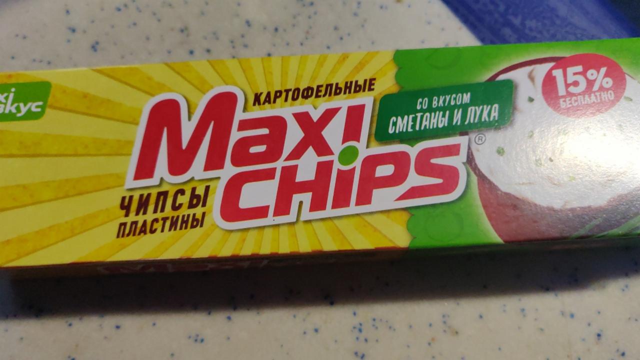 Фото - чипсы картофельные со вкусом сметаны и лука Maxi Chips