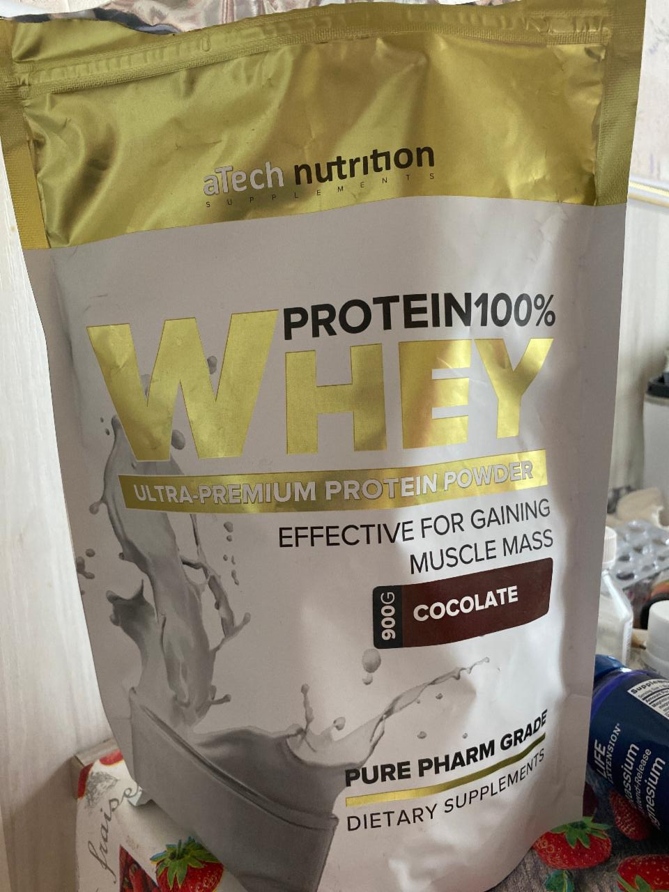 Фото - Протеин Whey Protein 100% шоколад cocolate Atech nutrition