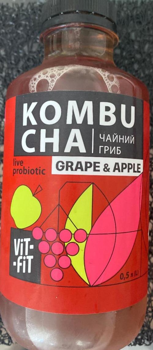 Фото - напиток чайный гриб Kombucha виноград и яблоко Vit-Fit