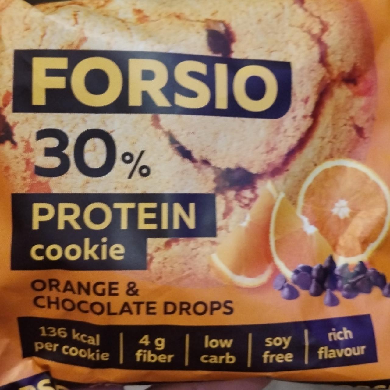 Фото - Печенье с высоким содержанием белка апельсин и шоколадные дропсы Forsio