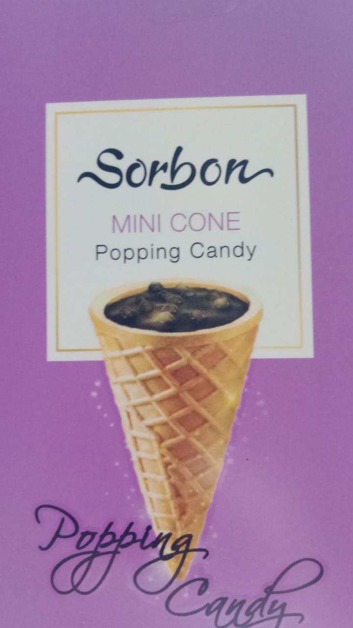 Фото - Мини рожок хрустящий стреляющая карамель mini cone Popping Candy Sorbon