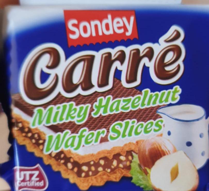 Фото - Sondey Carré Milky Haselnut Wafer slices