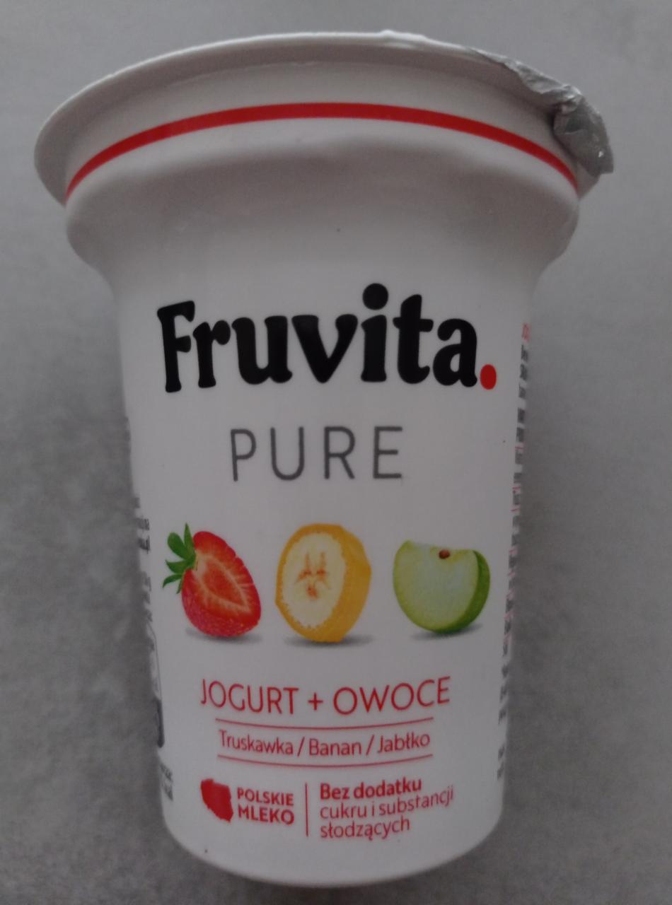 Фото - Йогурт фруктовый клубника-банан-яблоко Pure Jogurt + Owoce Fruvita