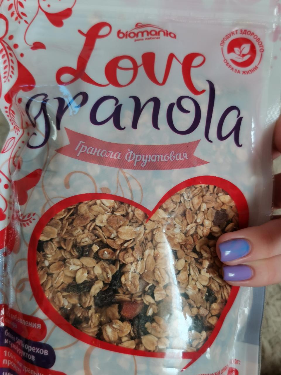 Фото - Фруктовые мюсли Love granola Biomania