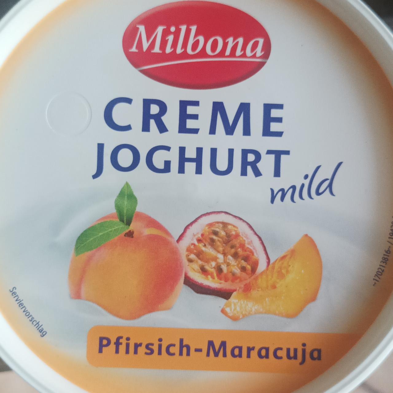 Фото - Йогурт со вкусом персик-маракуйя Creamy Yogurt Milbona