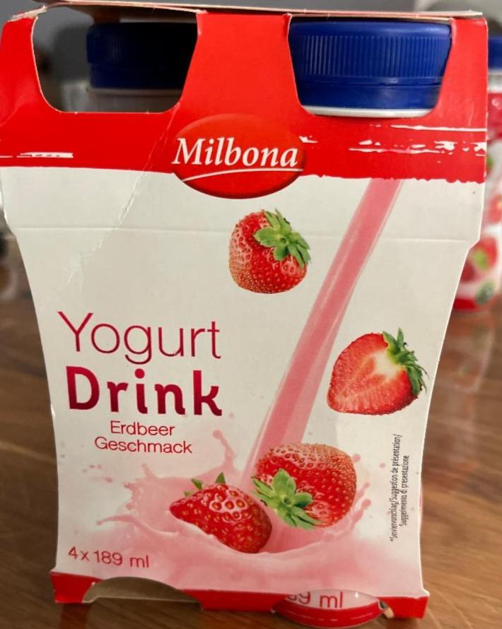 Фото - Питьевой йогурт клубника Milbona