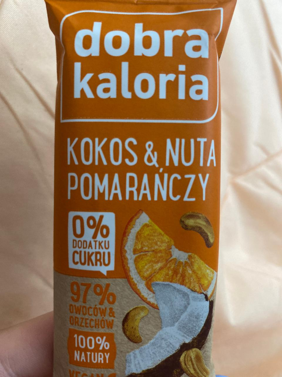 Фото - Батончик со вкусом кокоса и апельсина Kokos & Nuta Pomaranczy Dobra Kaloria
