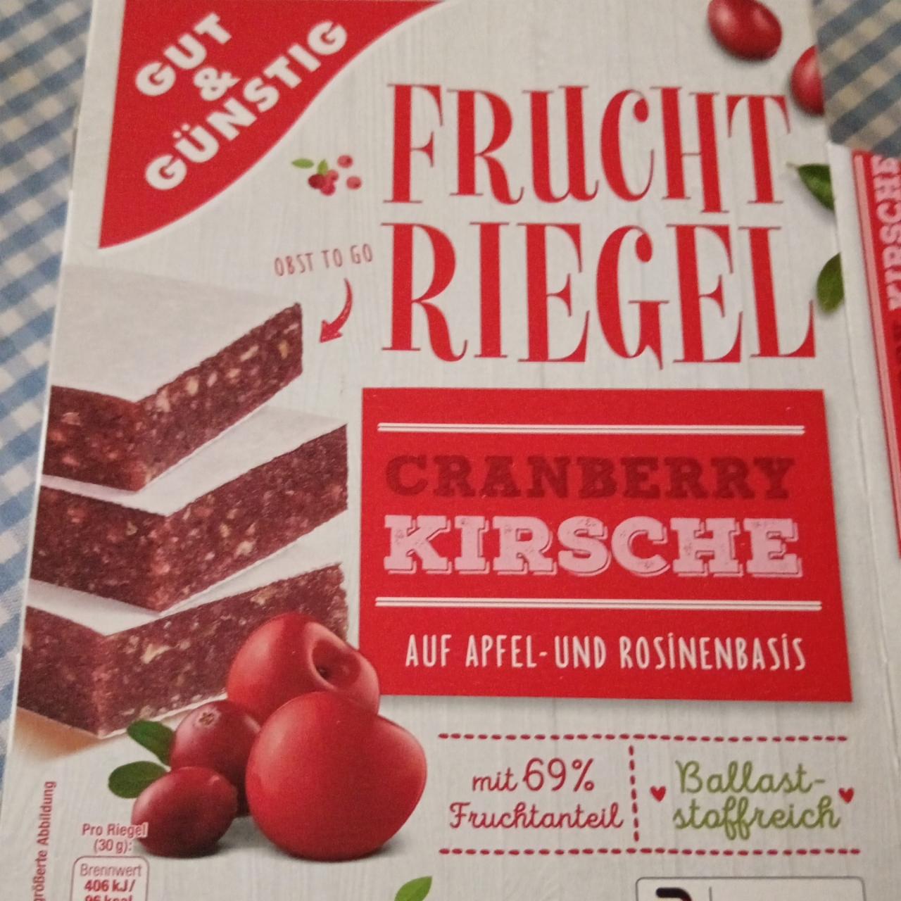 Фото - Frucht riegel cranberry kirsche Gut&Günstig
