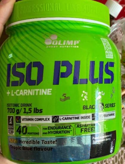 Фото - изолят с л-карнитином Iso Plus зеленый Olimp Nutrition