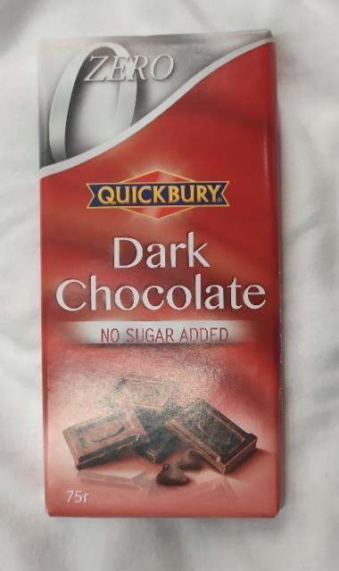 Фото - Quickbury dark chocolate шоколад без сахара 52%