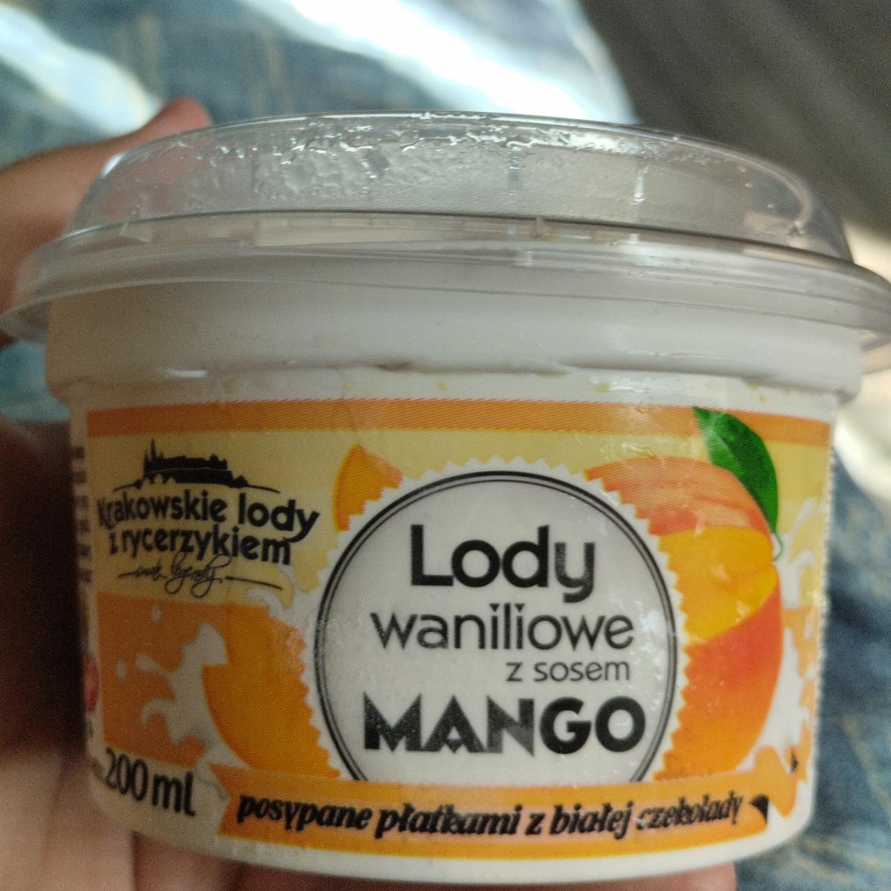 Фото - молочный продукт lody ванильный с соусом манго Krakowskie Lody Z Rycerzykiem