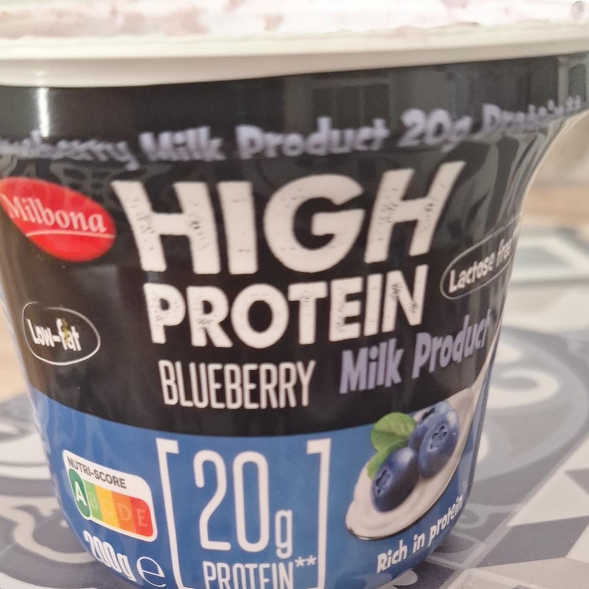 Фото - Протеиноый йогурт без лактозы черника Milbona