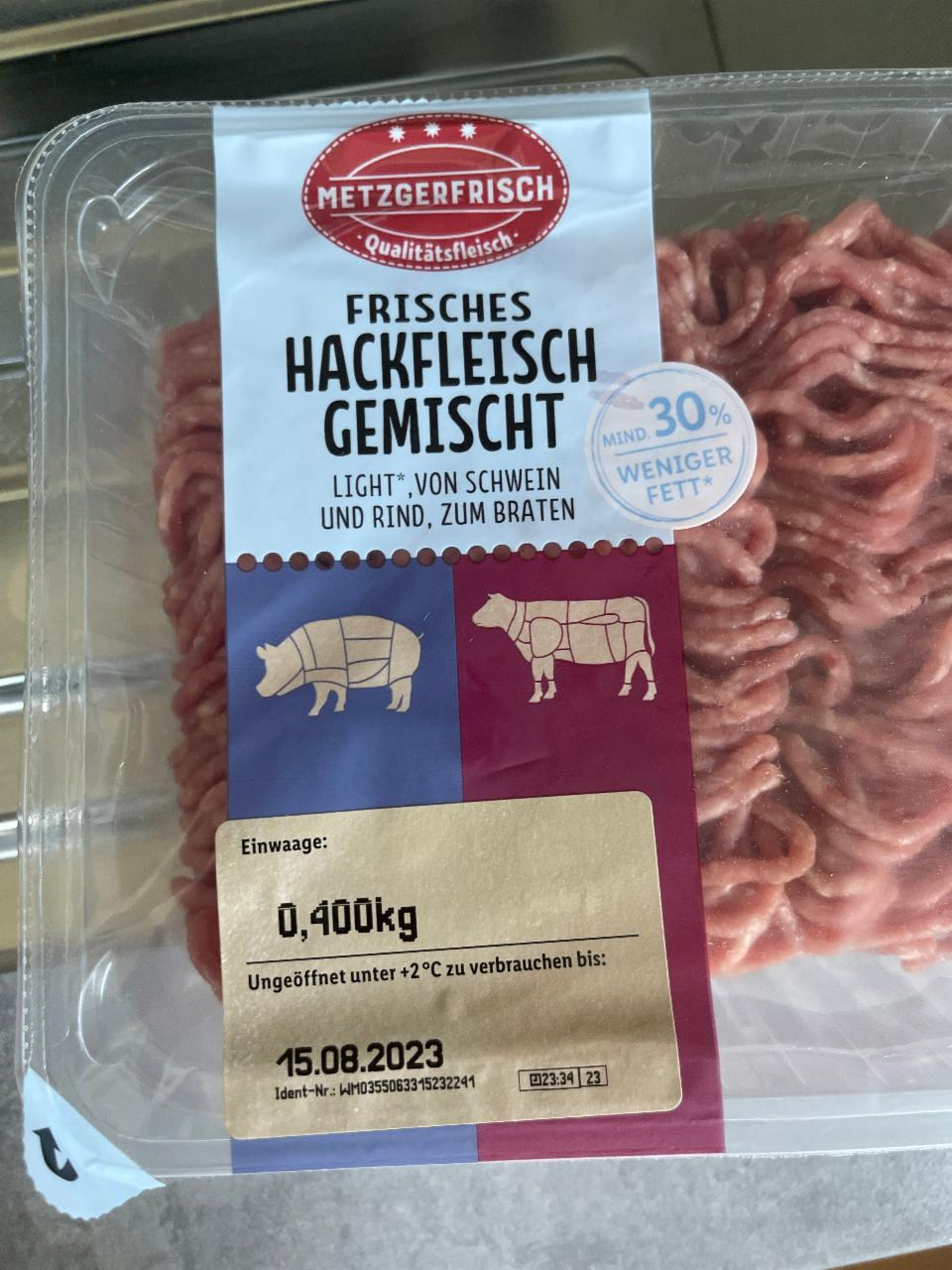 Фото - фарш свинина-говядина 30% Hackfleisch