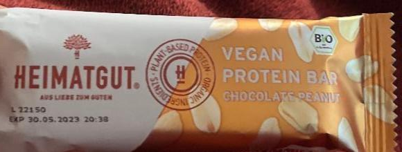 Фото - Vegan protein bar, chocolate peanut Heimatgut