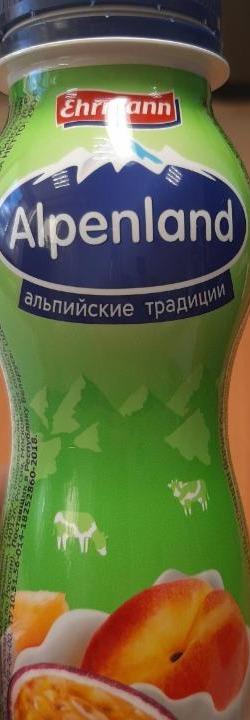 Фото - напиток йогуртный персик маракуйя Alpenland