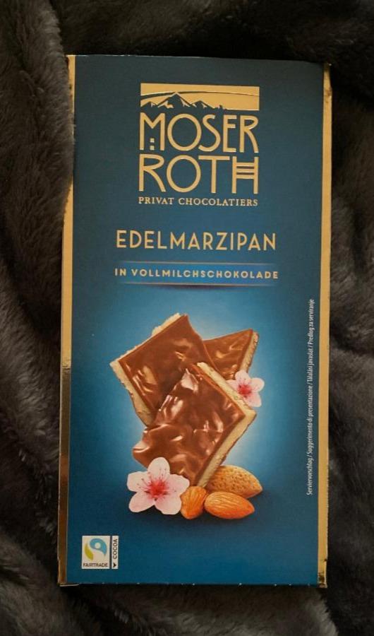 Фото - Молочный шоколад с марципаном Moser Roth