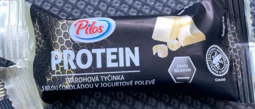 Фото - сырок протеиновый с белым шоколадом в йогуртовой глазури Pilos