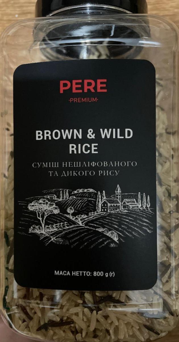 Фото - Смесь риса нешфливованного и дикого Premium Brown&Wild Rice Pere
