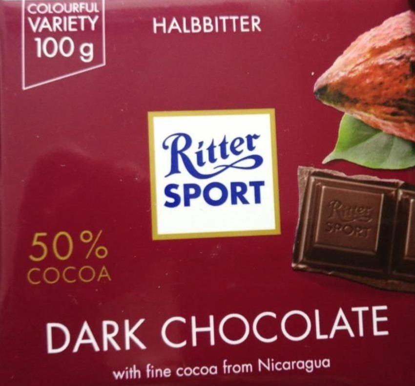 Фото - Ritter sport dark chocolate 50 % Halbbitter