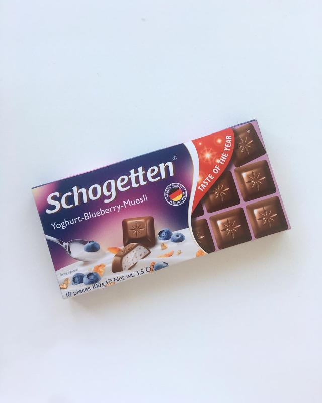Фото - Schogetten yoghurt blueberry muesli шоколад мюсли черника