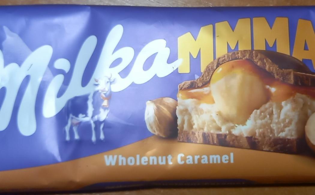 Фото - шоколад Mmmax с молочной и карамельной начинкой и обжареным цельным фундуком Milka