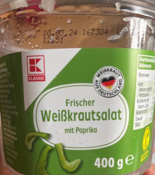 Фото - Weißkrautsalat mit grüner Paprika K-Classic