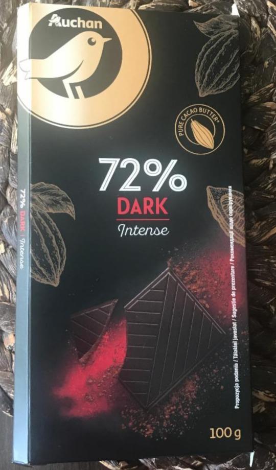 Фото - Шоколад чёрный 72% Dark Intense Auchan Ашан