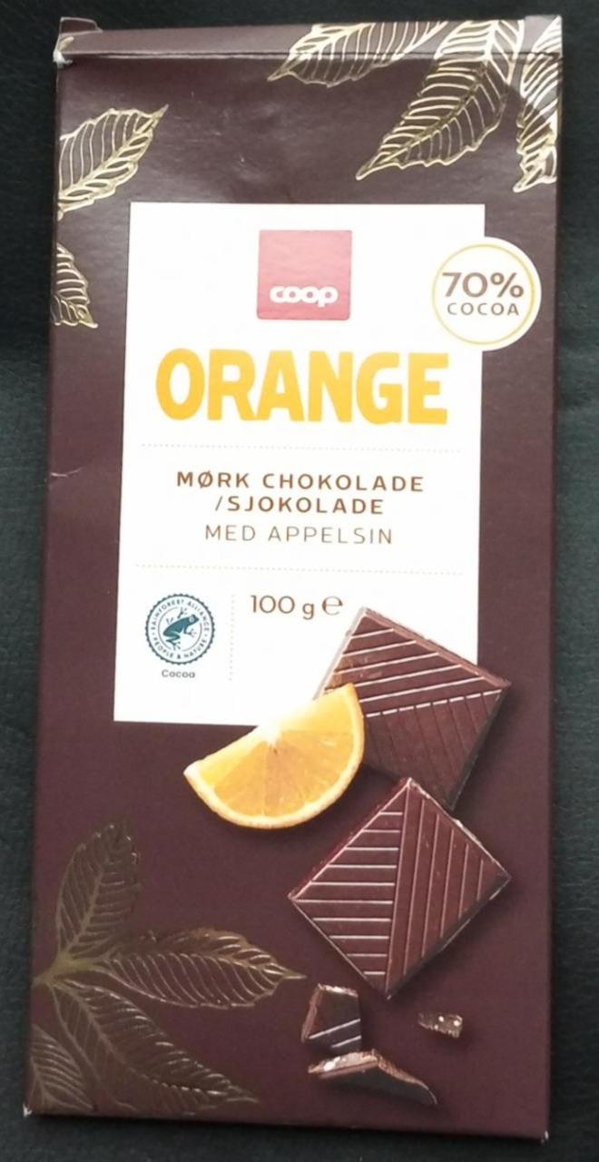 Фото - Темный шоколад с апельсином 70% какао Coop