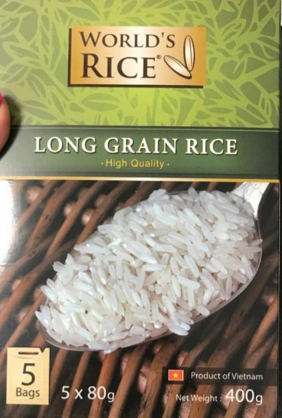 Фото - Рис шлифованный длиннозерный World's Rice