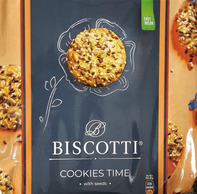 Фото - Печенье сдобное Cookies time с семенами Biscotti