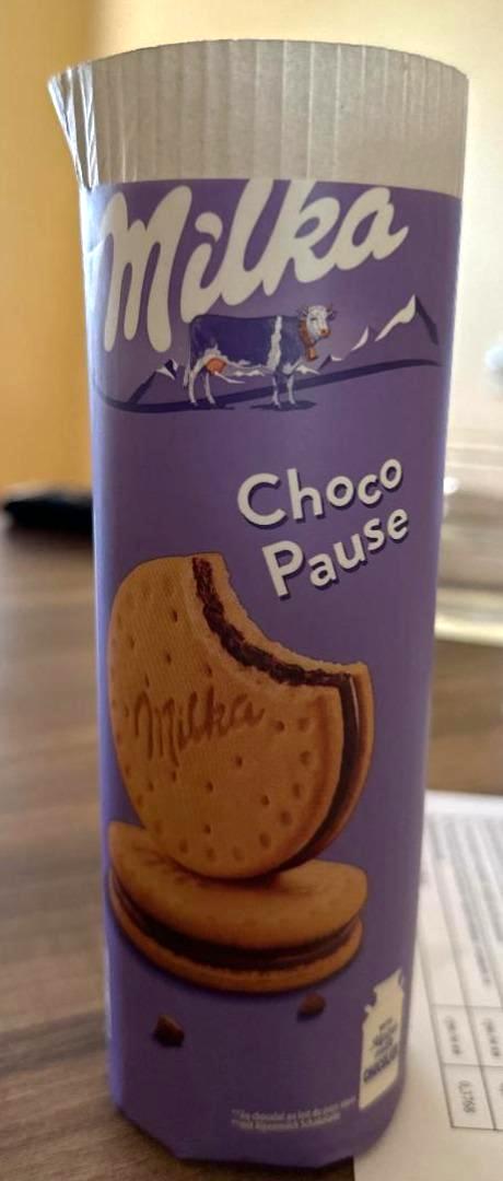 Фото - Печенье сендвич Choco Creme Pause с шоколадной начинкой Milka Милка