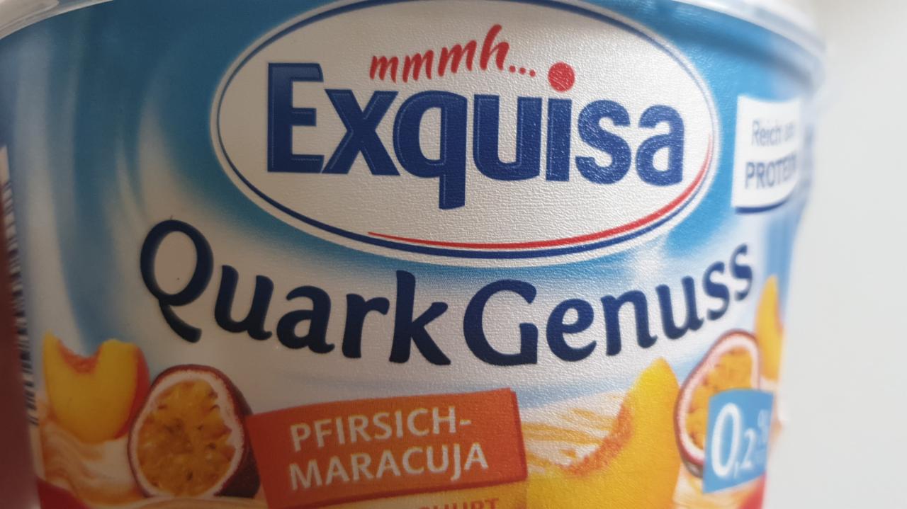 Фото - Сырковый крем персик-маракуйя Quark Genuss