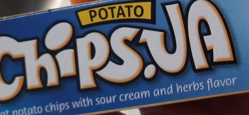 Фото - Чипсы картофельные со вкусом сметана и зелень Potato Chips Ua