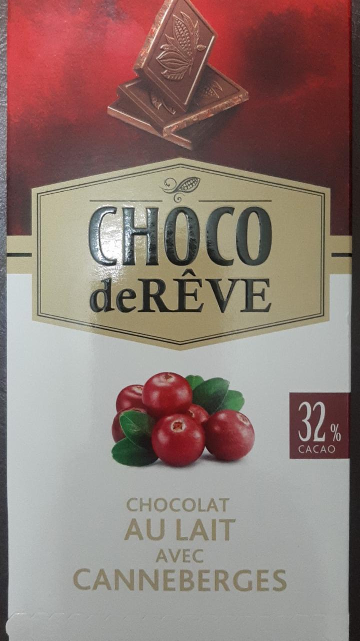Фото - Молочный шоколад с клюквой Choco de Reve