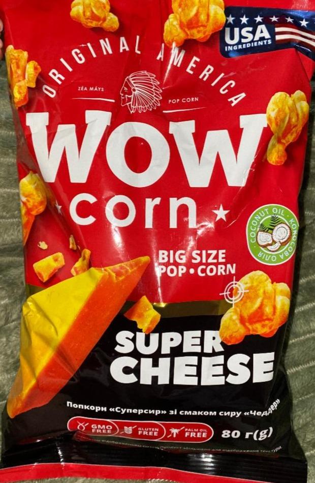 Фото - Попкорн со вкусом сыра чеддер Суперсыр Super Cheese Wow Corn