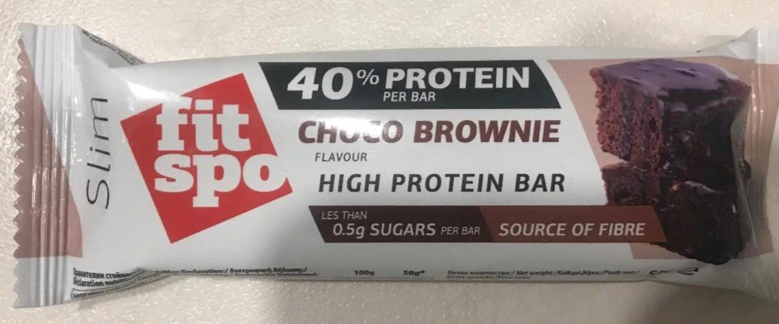Фото - Choco brownie high protein bar FitSpo
