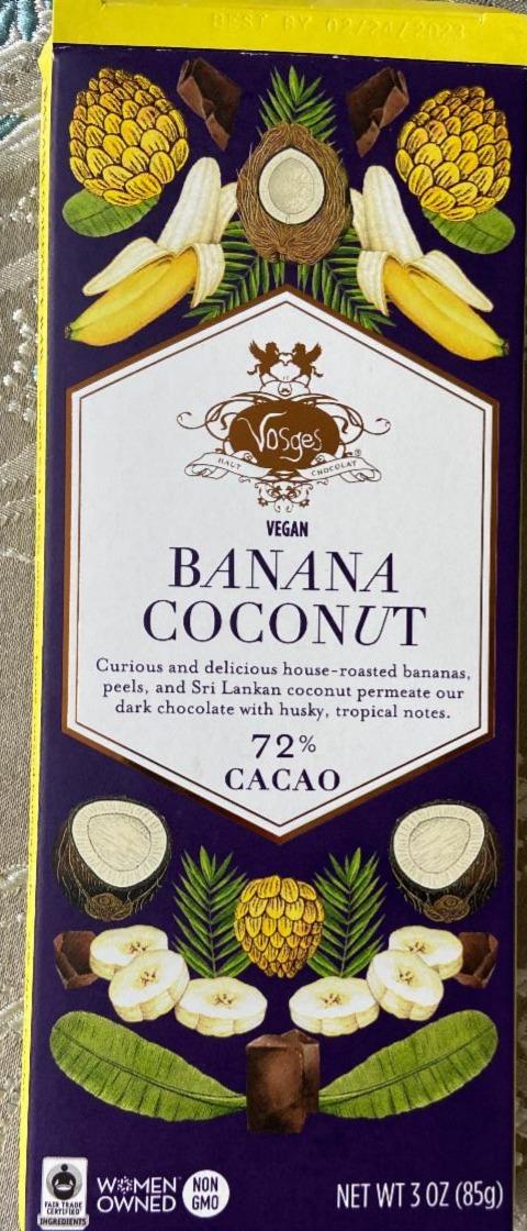 Фото - Шоколад 72% banana coconut Vosges