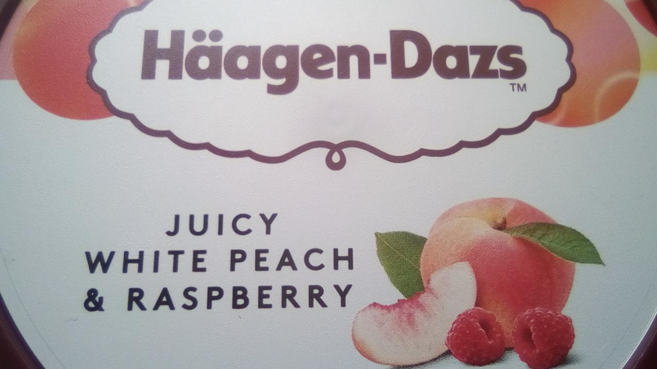Фото - мороженое из сочного Белого персика и малина Häagen-Dazs