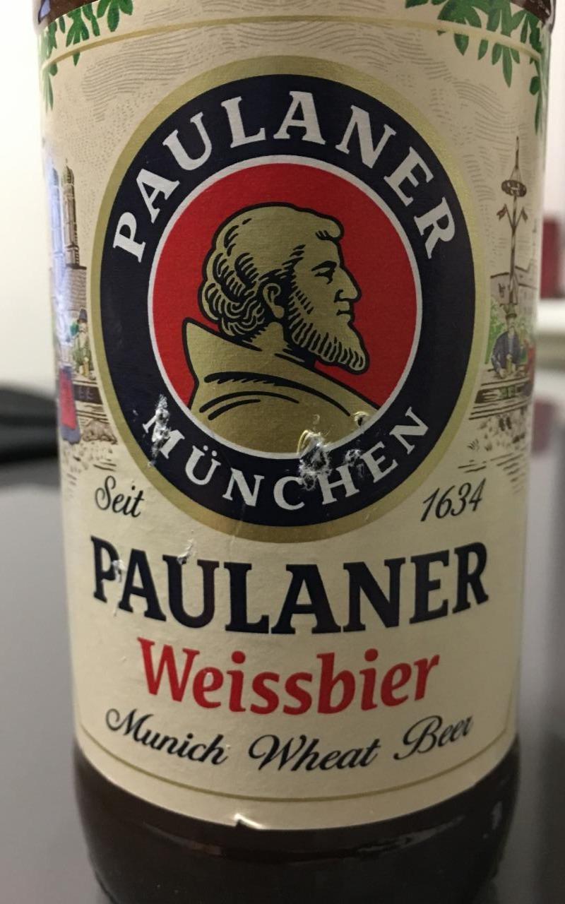 Фото - Пиво 5.5% светлое нефильтрованное пастеризованное Weissbier Paulaner