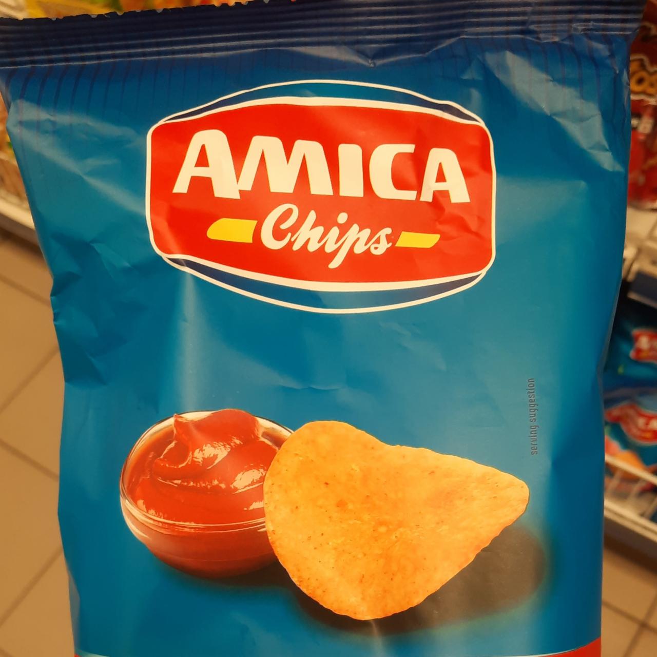Фото - Чипсы картофельные со вкусом кетчупа Amica Chips