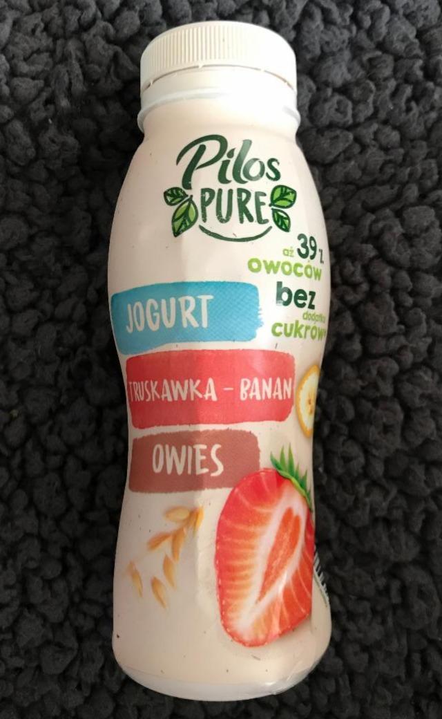 Фото - Йогурт питьевой 0.8% клубника-банан Pilos