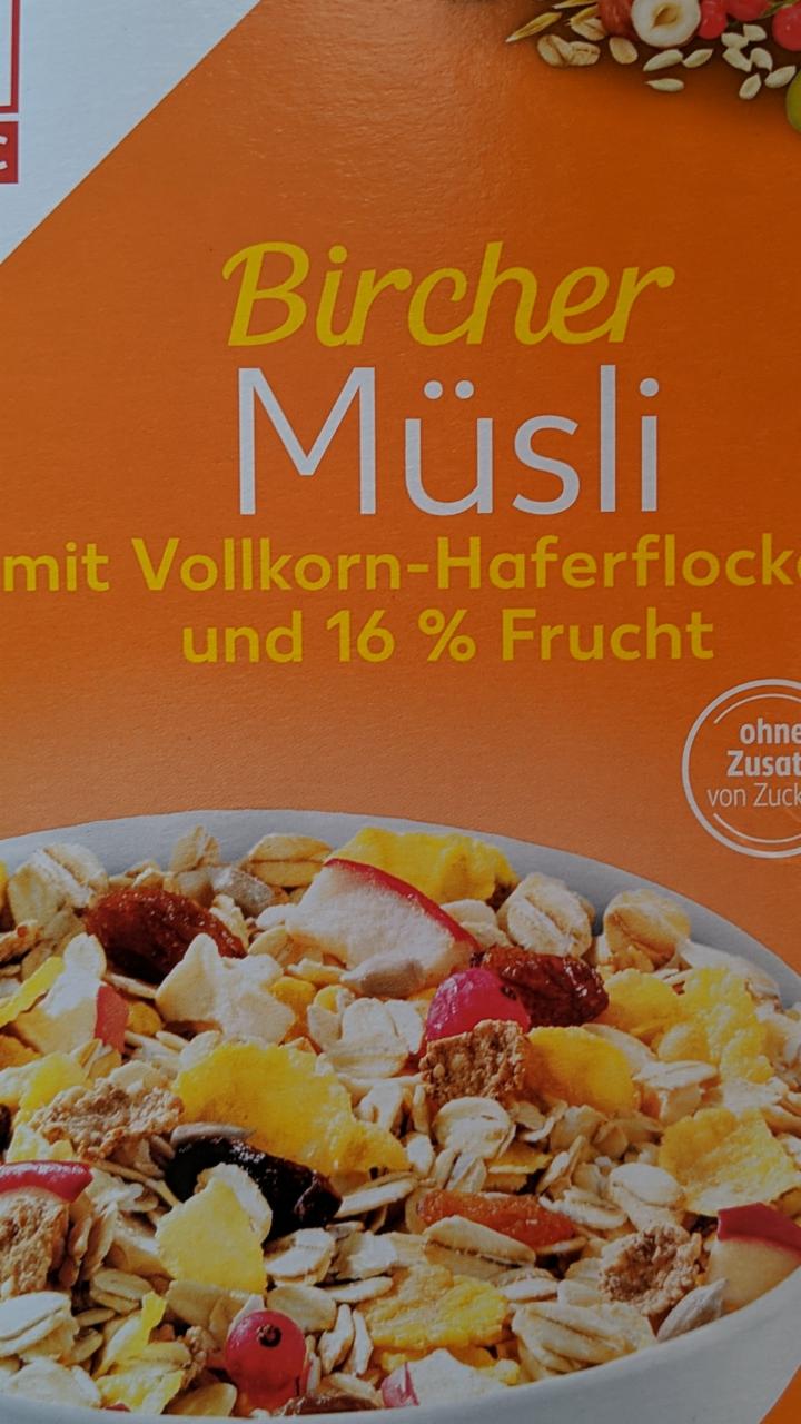 Фото - Müsli Bircher mit Vollkorn-Haferflocken und 16% frucht K-Classic
