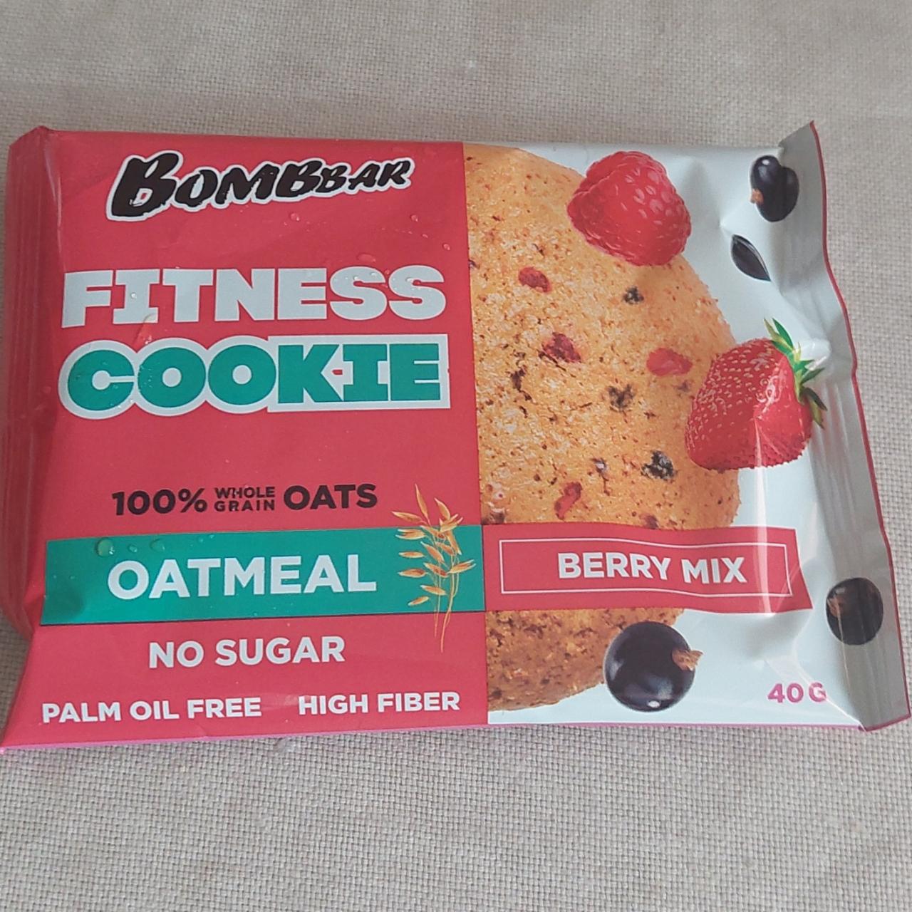 Фото - Печенье неглазированное овсяное Ягодный Микс fitness cookie oatmeal Berry mix Bombbar