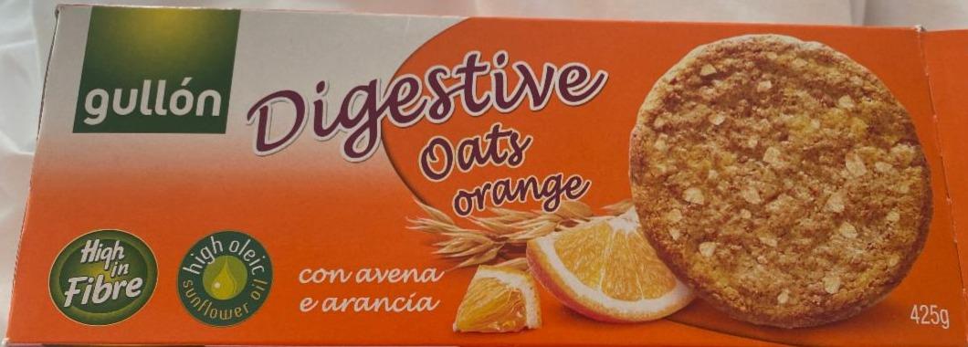 Фото - Печенье с апельсином Digestive oats orange Gullon