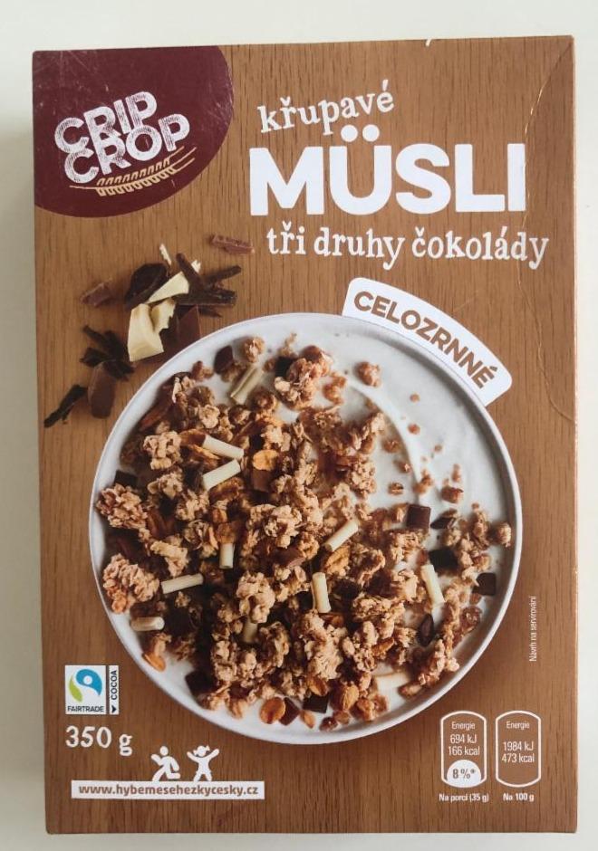 Фото - Мюсли цельнозерновые 3 вида шоколада Musli Crip Crop