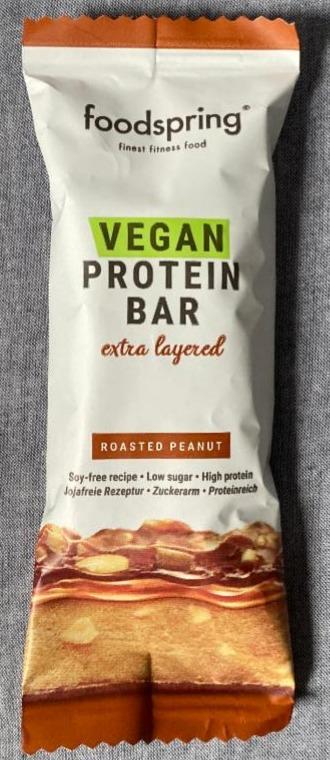 Фото - Vegan protein bar roasted peanut Foodspring