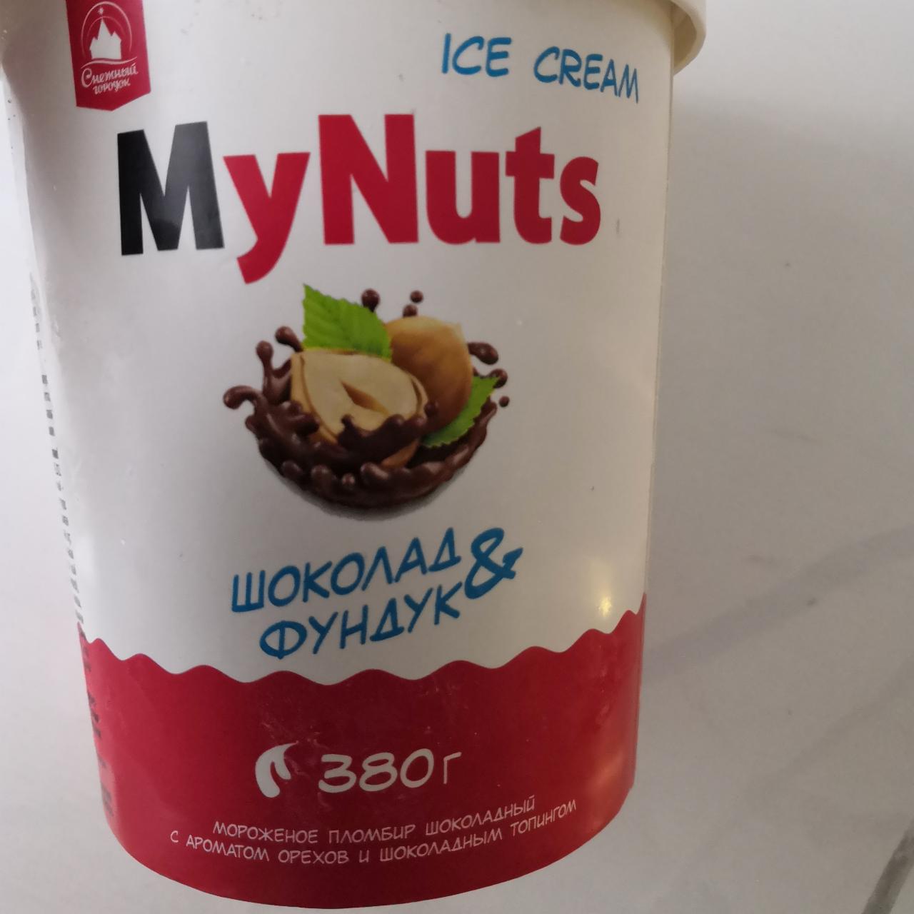 Фото - Мороженое шоколад-фундук MyNuts Снежный городок