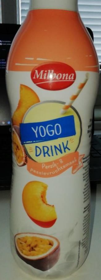 Фото - питьевой йогурт персик-маракуйя Milbona