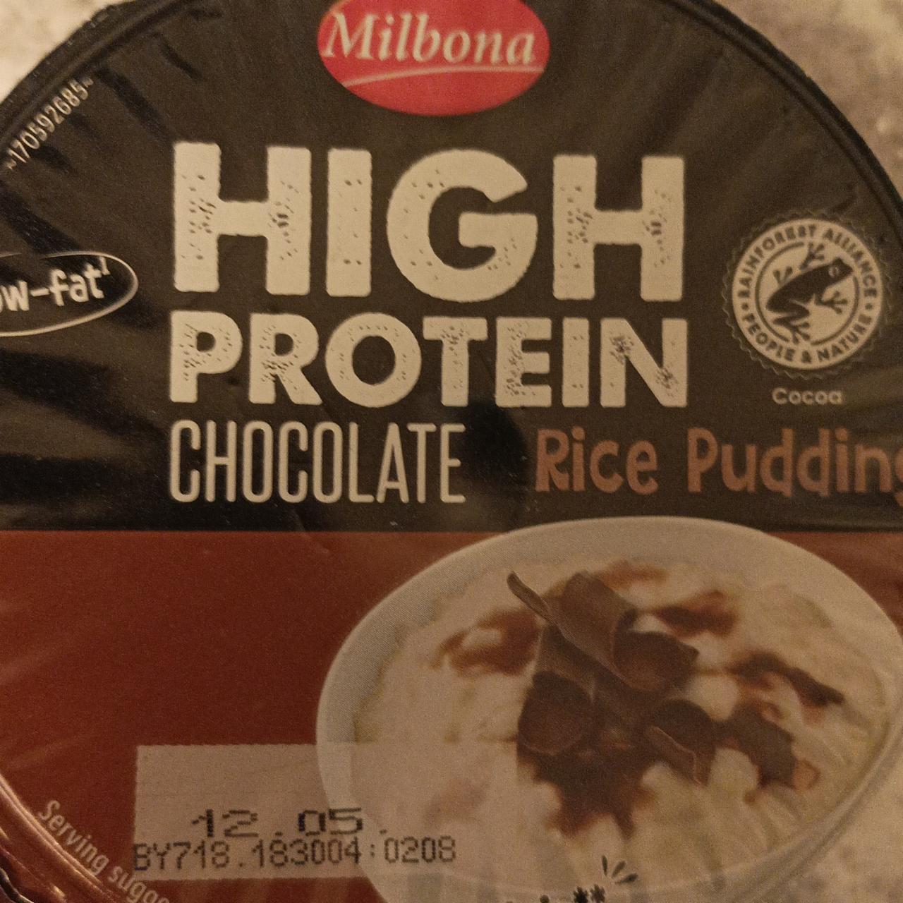 Фото - High protein chocolate rice pudding Milbona